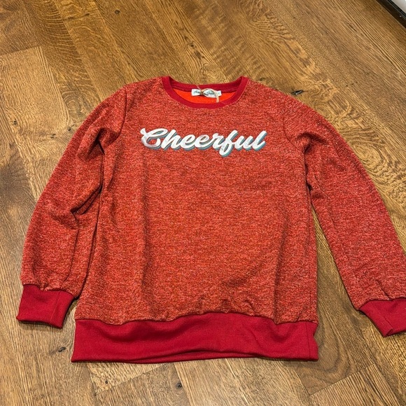 NWT Southern Grace Women’s Sweater Red and Silver Size Small - Picture 1 of 4